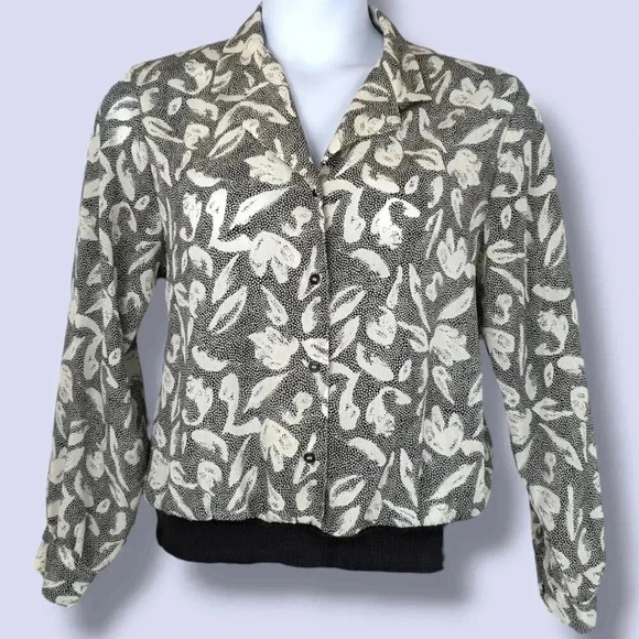 Vintage Spotted Floral Blouse - Picture 1 of 5